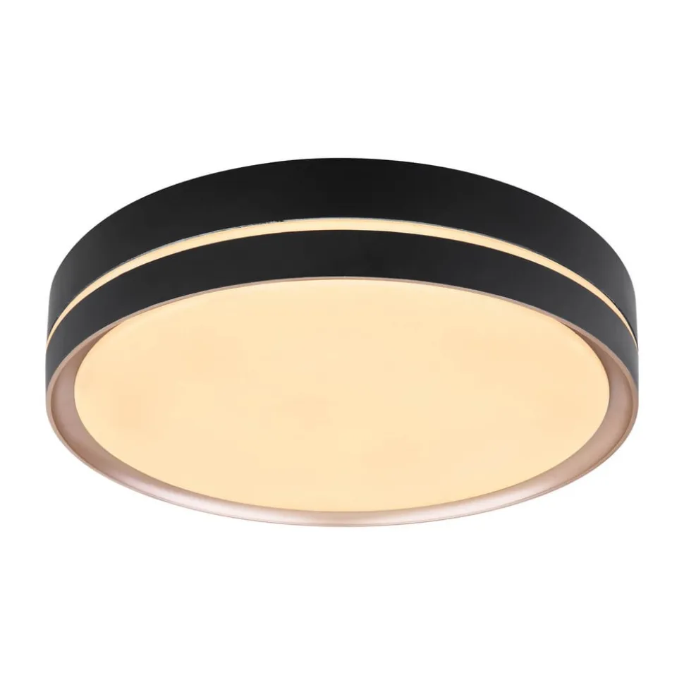 Manni LED-loftlampe, Ø 39 cm, sort/bronzefarvet, CCT
