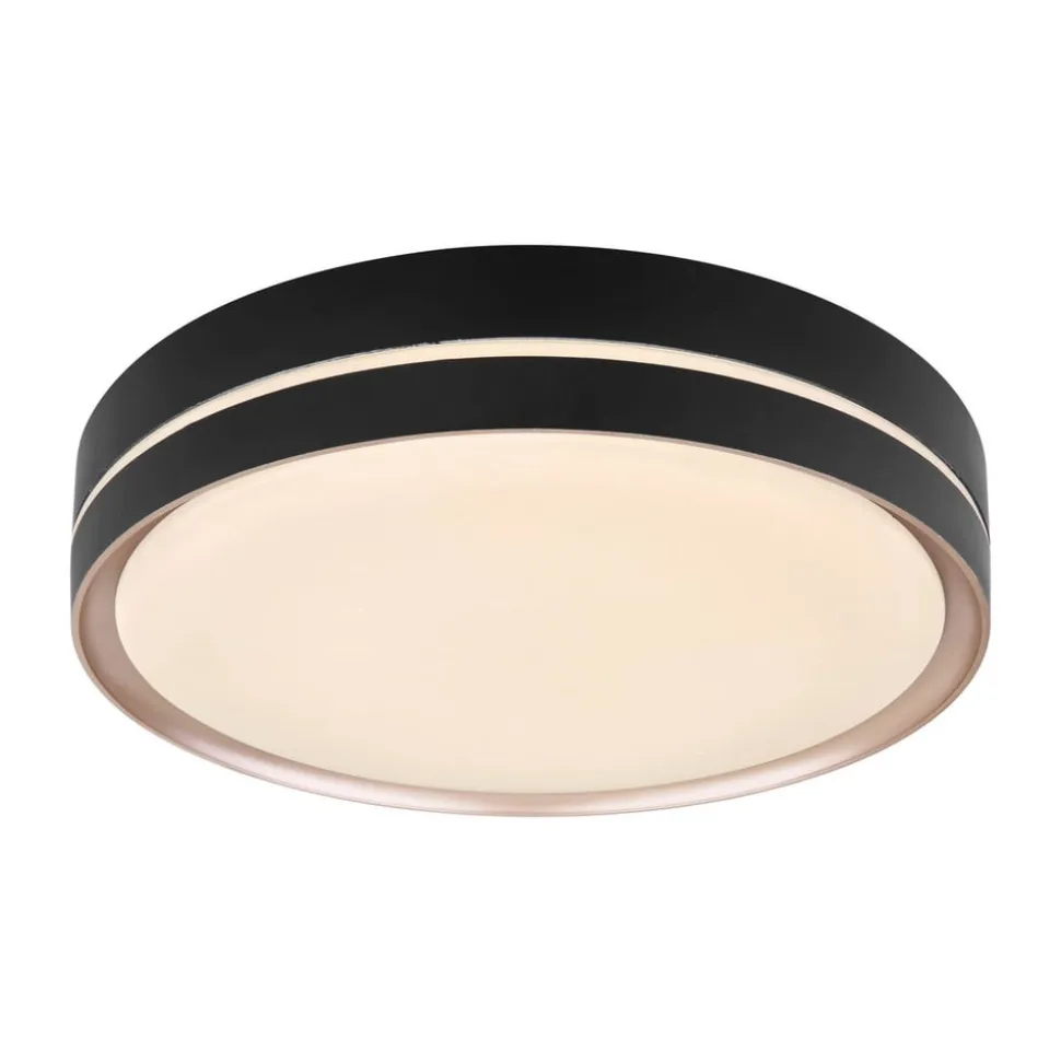Manni LED-loftlampe, Ø 39 cm, sort/bronzefarvet, CCT