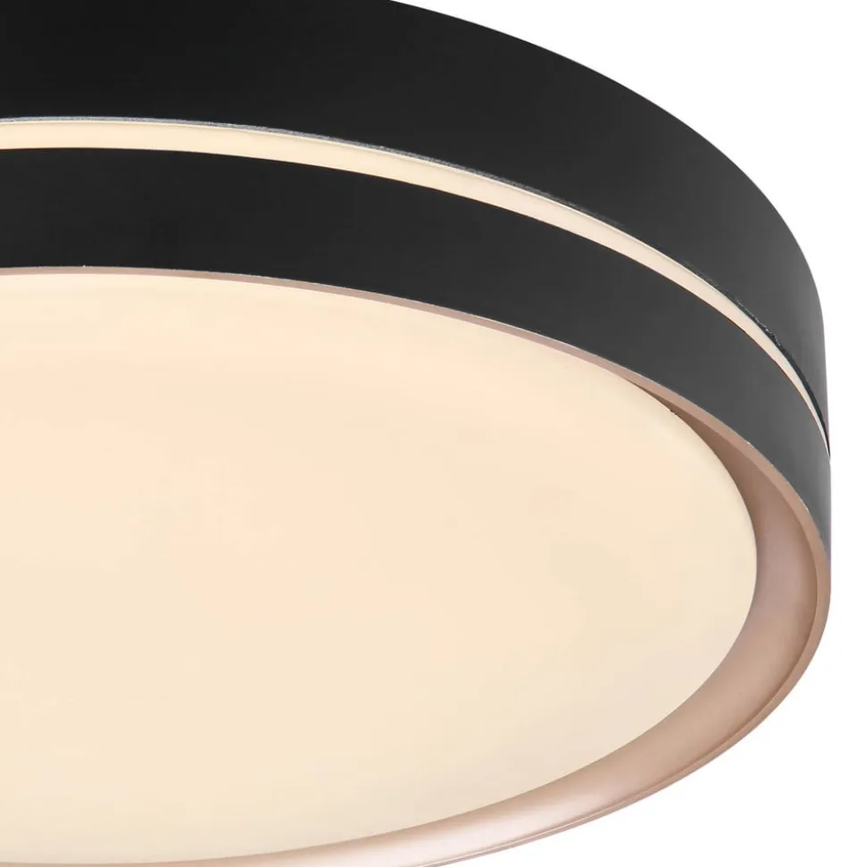 Manni LED-loftlampe, Ø 39 cm, sort/bronzefarvet, CCT