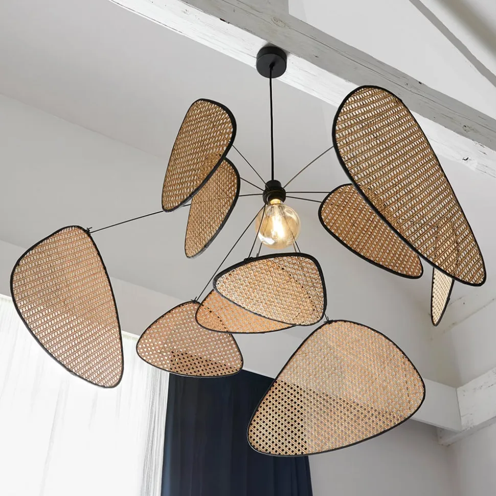 MARKET SET hængelampe Screen XL, 60 cm, natur, rattan