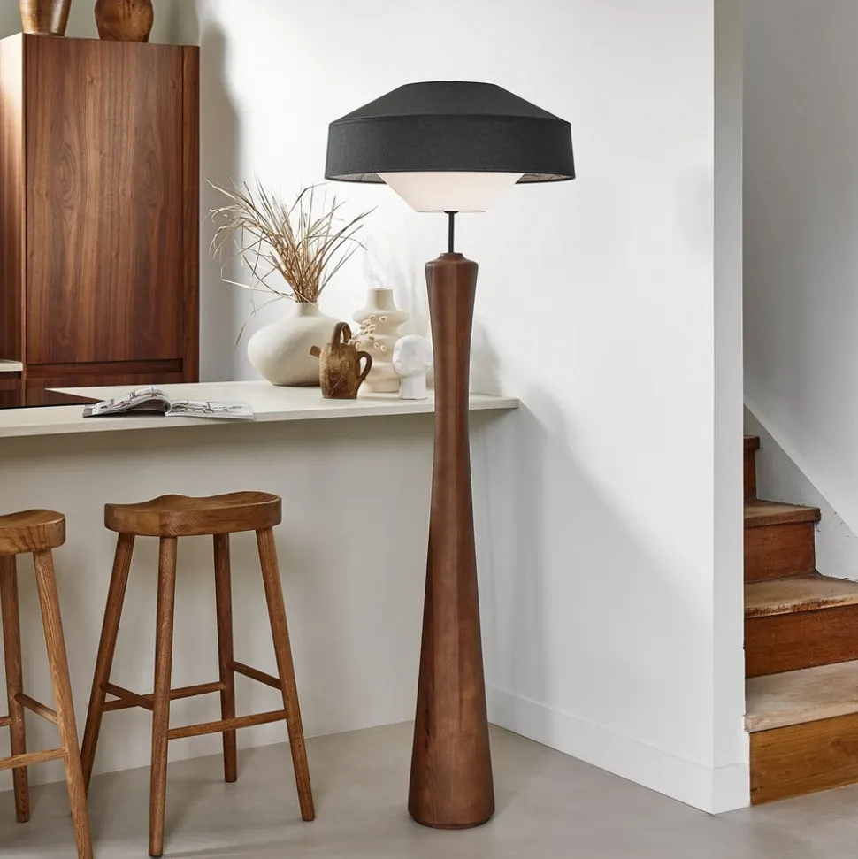 MARKET SET Mokuzaï gulvlampe, højde 170cm suna-grå