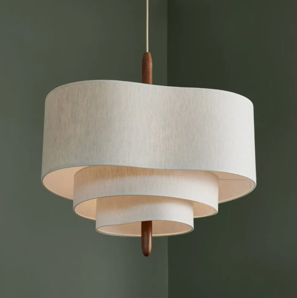 MARKET SET Pebble tekstil-hængelampe creme Ø 58 cm