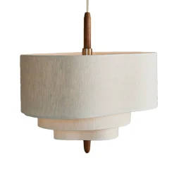 MARKET SET Pebble tekstil-hængelampe creme Ø 58 cm