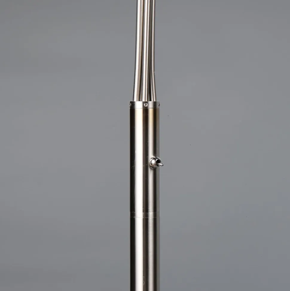 Marley gulvlampe, nikkel, højde 200 cm, 5 lyskilder, metal