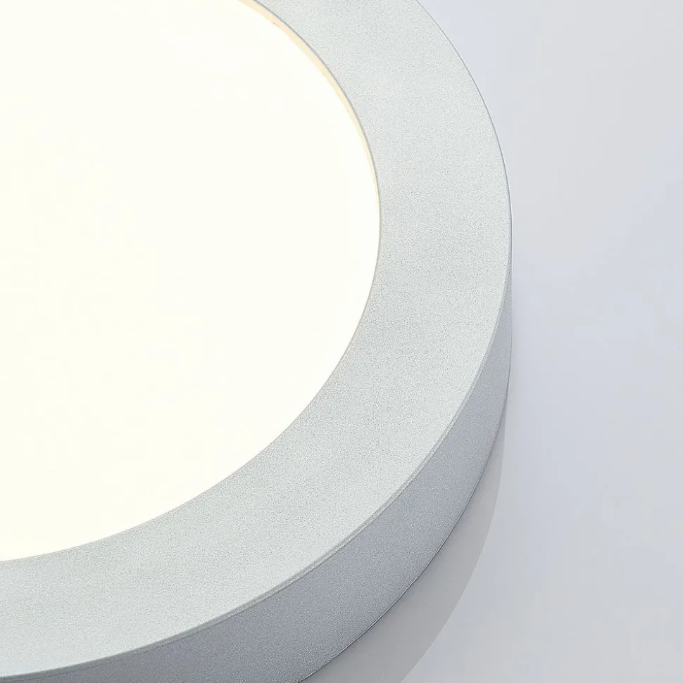 Marlo LED-loftlampe sølv 3000K rund 25,2cm