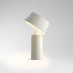MARSET Bicoca LED-bordlampe, batteri, perlehvid