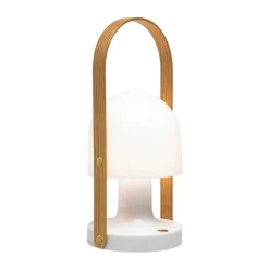 MARSET FollowMe LED-bordlampe, hvid eg, højde 29 cm