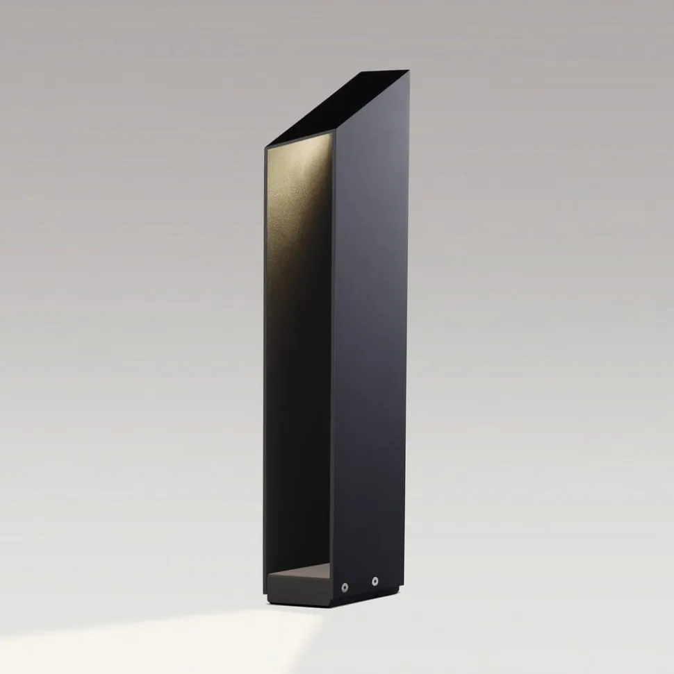 MARSET LED-sokkellampe Domus, højde 55 cm, sort, aluminium