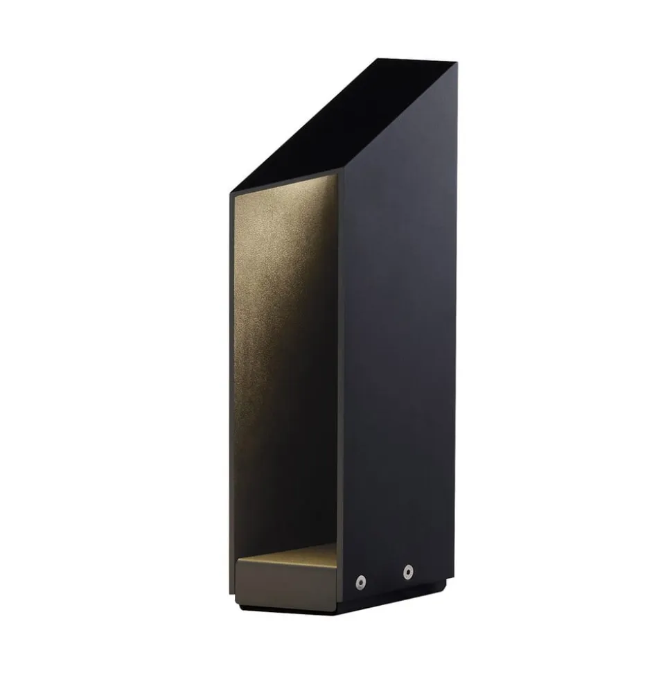 MARSET LED-sokkellampe Domus, højde 37 cm, sort, aluminium