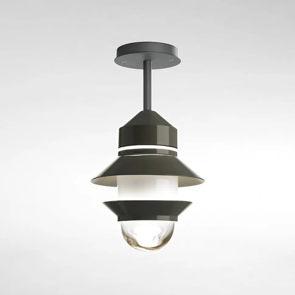 MARSET Santorini udendørs loftslampe, IP65, grå