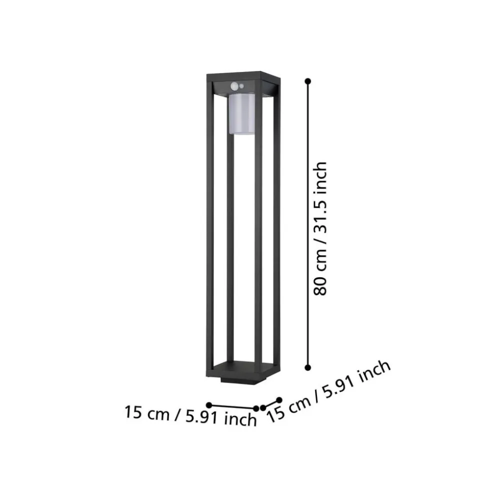 Martano LED-gadelampe med solcelle og sensor