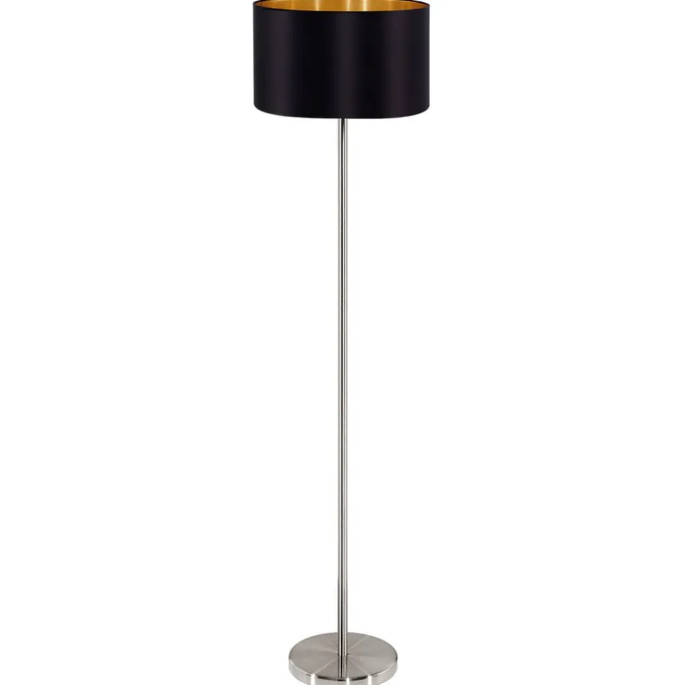 Maserlo ædel stof-gulvlampe