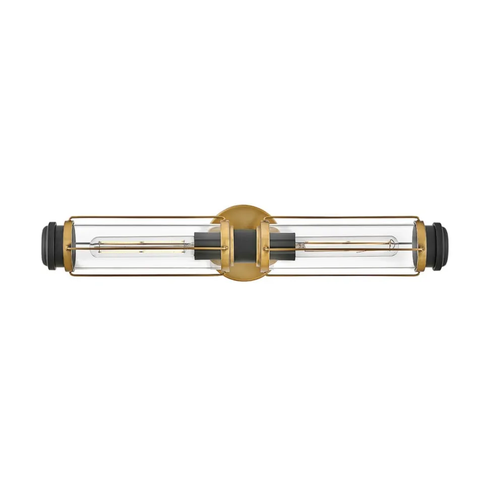 Masthead væglampe til badeværelset, messing, 2 lyskilder, højde 61 cm