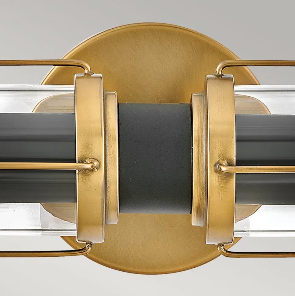 Masthead væglampe til badeværelset, messing, 2 lyskilder, højde 61 cm