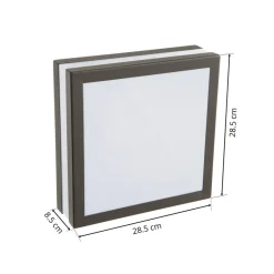 Matteo udendørs loftlampe, 2 x E27, IP44, antracit