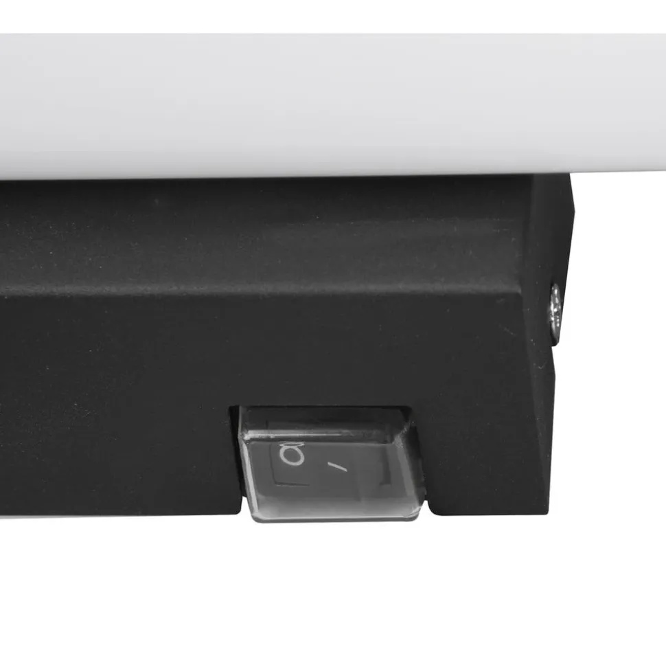 Mattimo LED-væglampe, bredde 40 cm, sort, afbryder