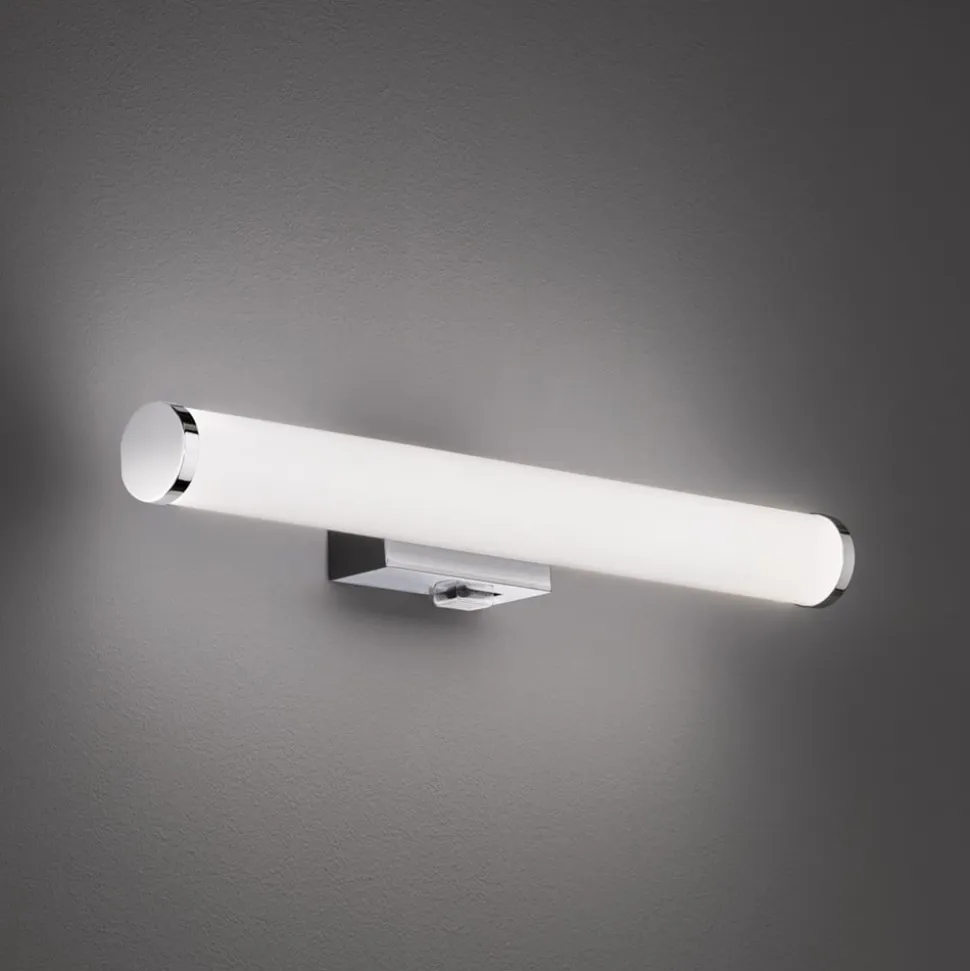 Mattimo LED-væglampe, bredde 40 cm, krom, afbryder