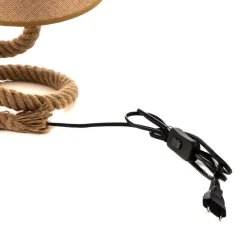 Mauli bordlampe lavet af reb og stof
