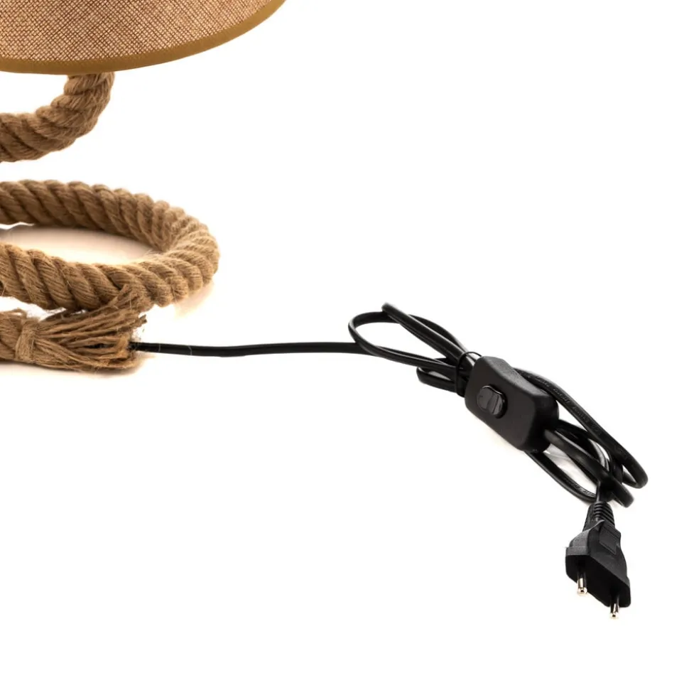 Mauli bordlampe lavet af reb og stof