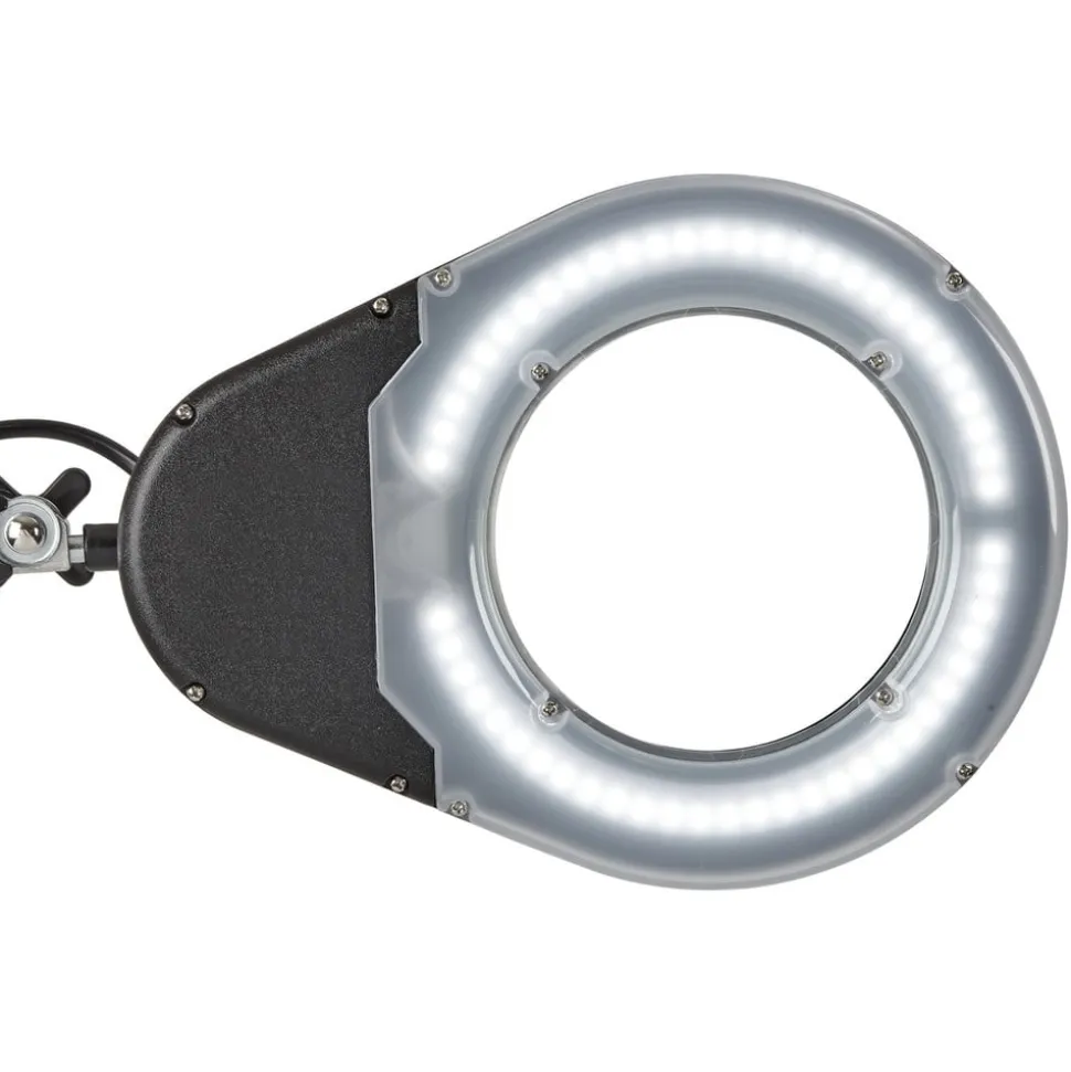 MAULviso LED-forstørrelseslys, sort, højde 50 cm, klemme