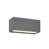 Mayenne udendørs væglampe, antracit, up- & downlight, kantet