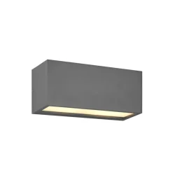 Mayenne udendørs væglampe, antracit, up- & downlight, kantet