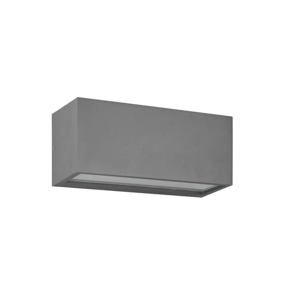 Mayenne udendørs væglampe, antracit, up- & downlight, kantet