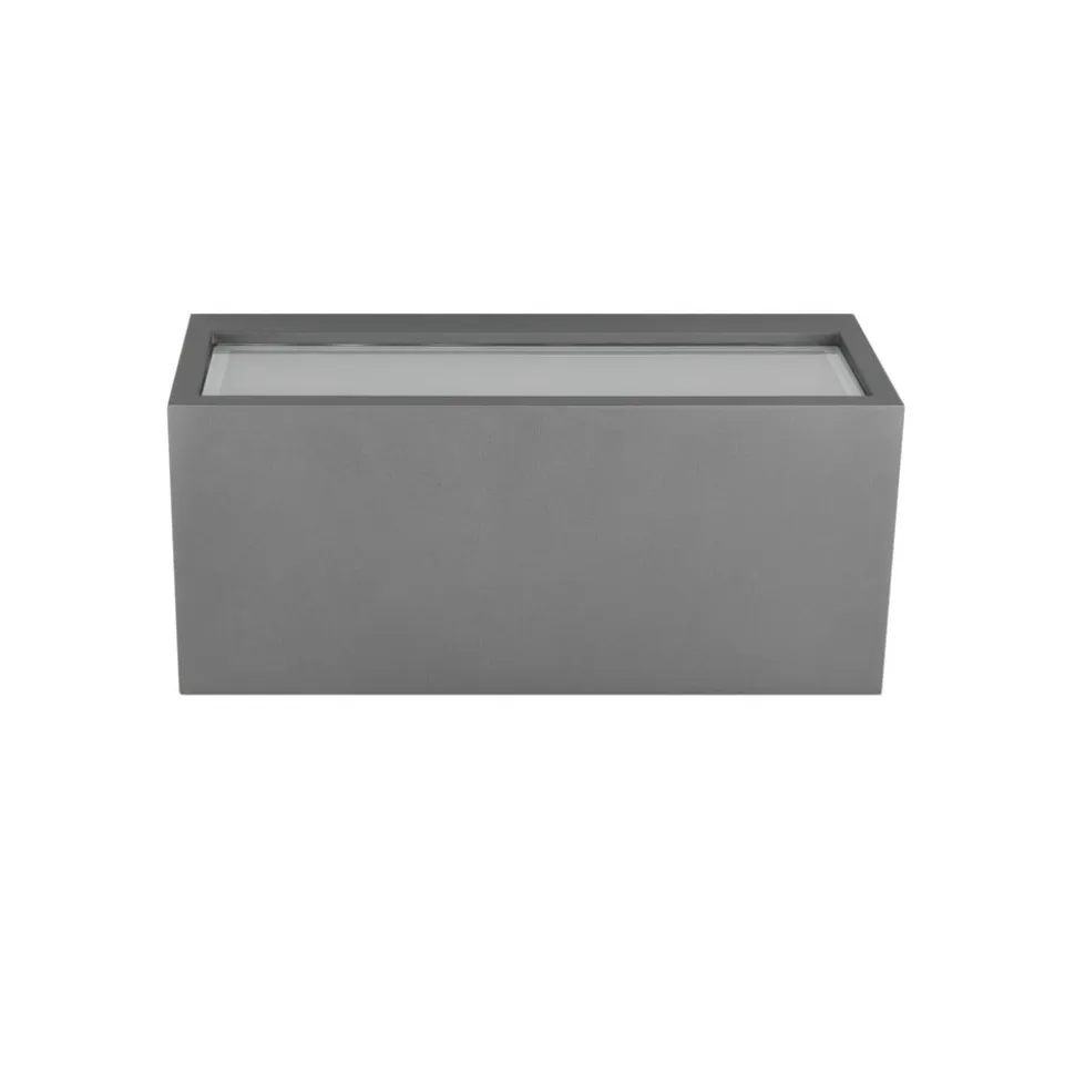 Mayenne udendørs væglampe, antracit, up- & downlight, kantet