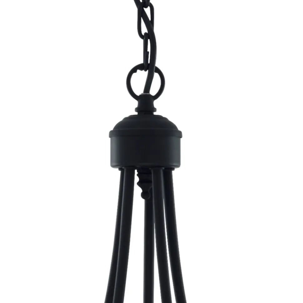 Maypole lysekrone, mat sort, 5 lyskilder