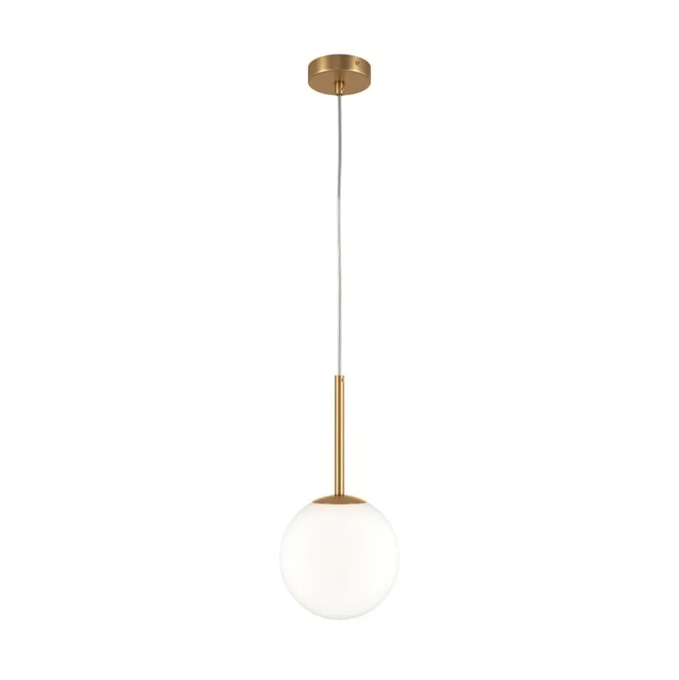 Maytoni Basic form pendel, hvid/guld, 1-lys.