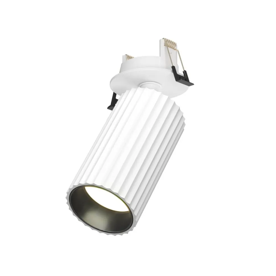 Maytoni Calipso indbygningslampe, hvid, drejelig, GU10
