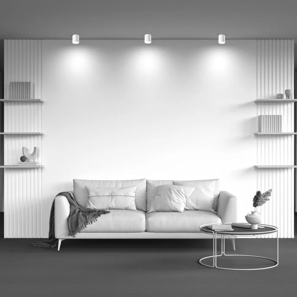 Maytoni downlight Hoop, hvid, højde 10 cm, Ø 8,5 cm, aluminium GX53