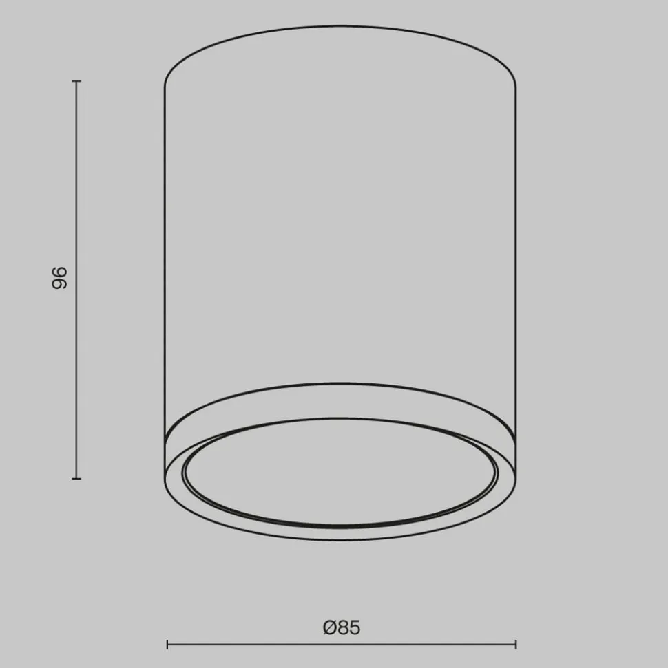 Maytoni downlight Hoop, hvid, højde 10 cm, Ø 8,5 cm, aluminium GX53