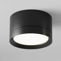 Maytoni downlight Hoop, sort, højde 5 cm Ø 8,5 cm aluminium GX53