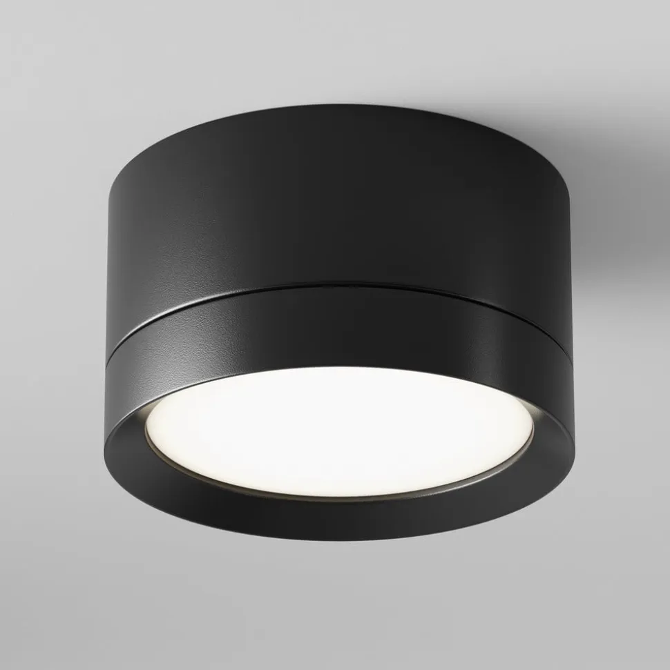 Maytoni downlight Hoop, sort, højde 5 cm Ø 8,5 cm aluminium GX53