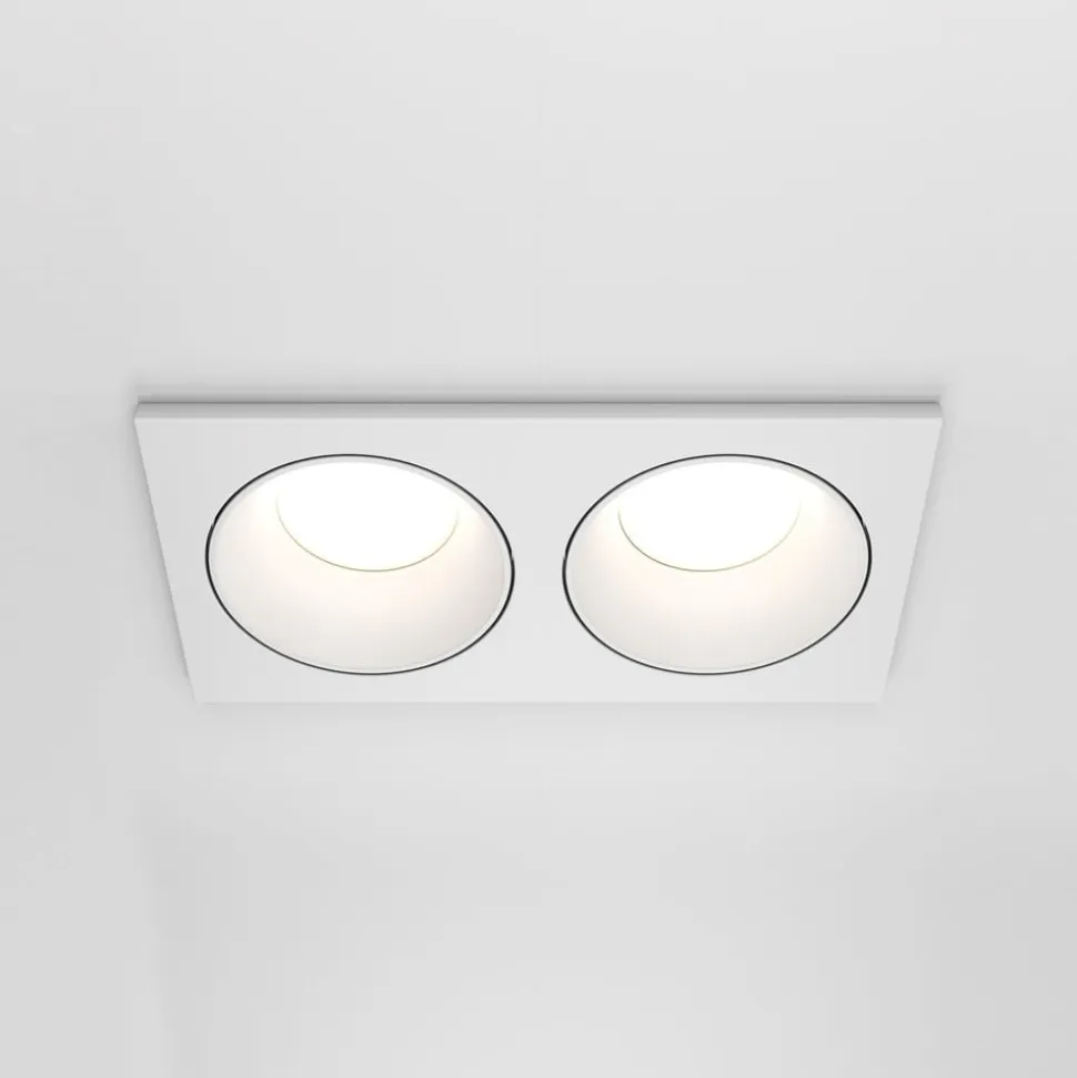 Maytoni forsænket loftlampe Zoom hvid 17 x 9 cm 2 lyskilder IP65