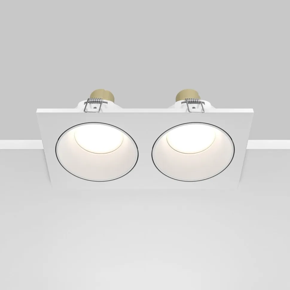 Maytoni forsænket loftlampe Zoom hvid 17 x 9 cm 2 lyskilder IP65