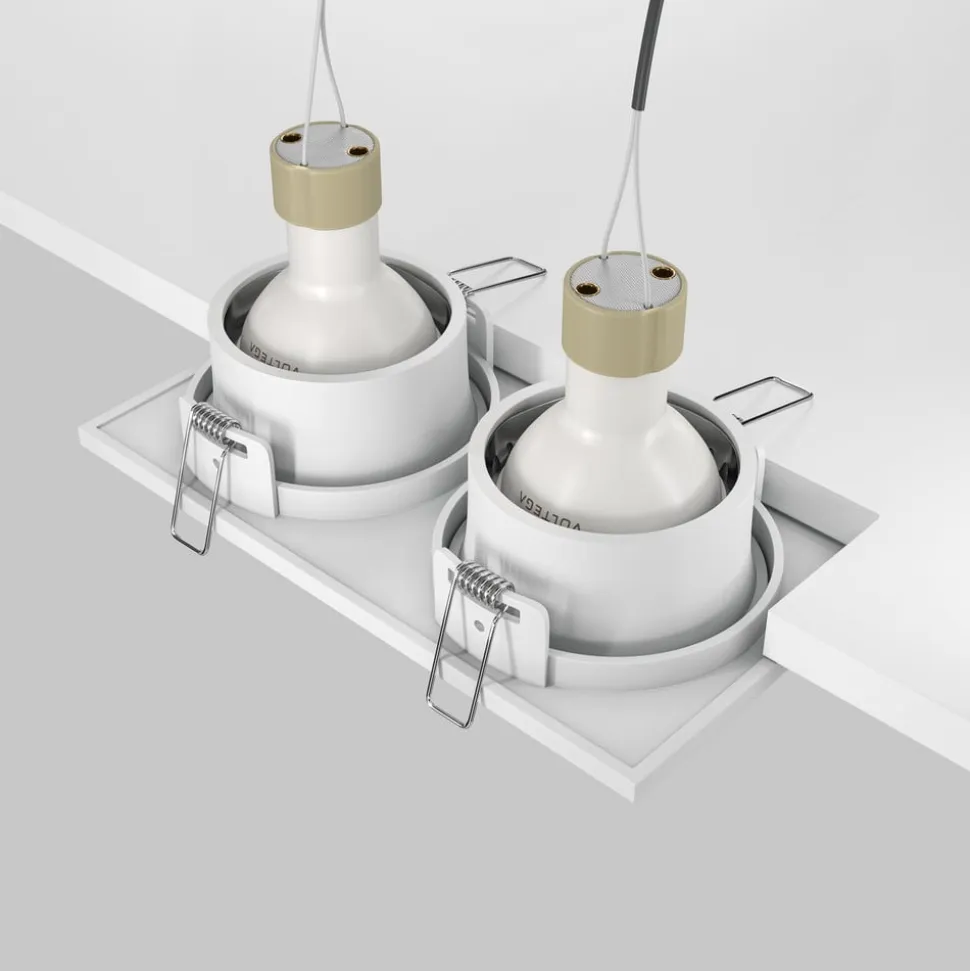 Maytoni forsænket loftlampe Zoom hvid 17 x 9 cm 2 lyskilder IP65