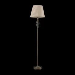 Maytoni Grace gulvlampe, 1 lyskilde, messing/beige