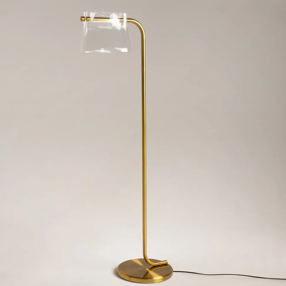 Maytoni gulvlampe Cabaret, messing, højde 126,5 cm