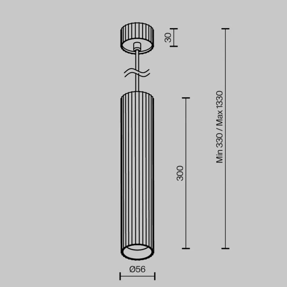 Maytoni hængelampe Calipso, hvid, Ø 5,6 cm, aluminium, GU10