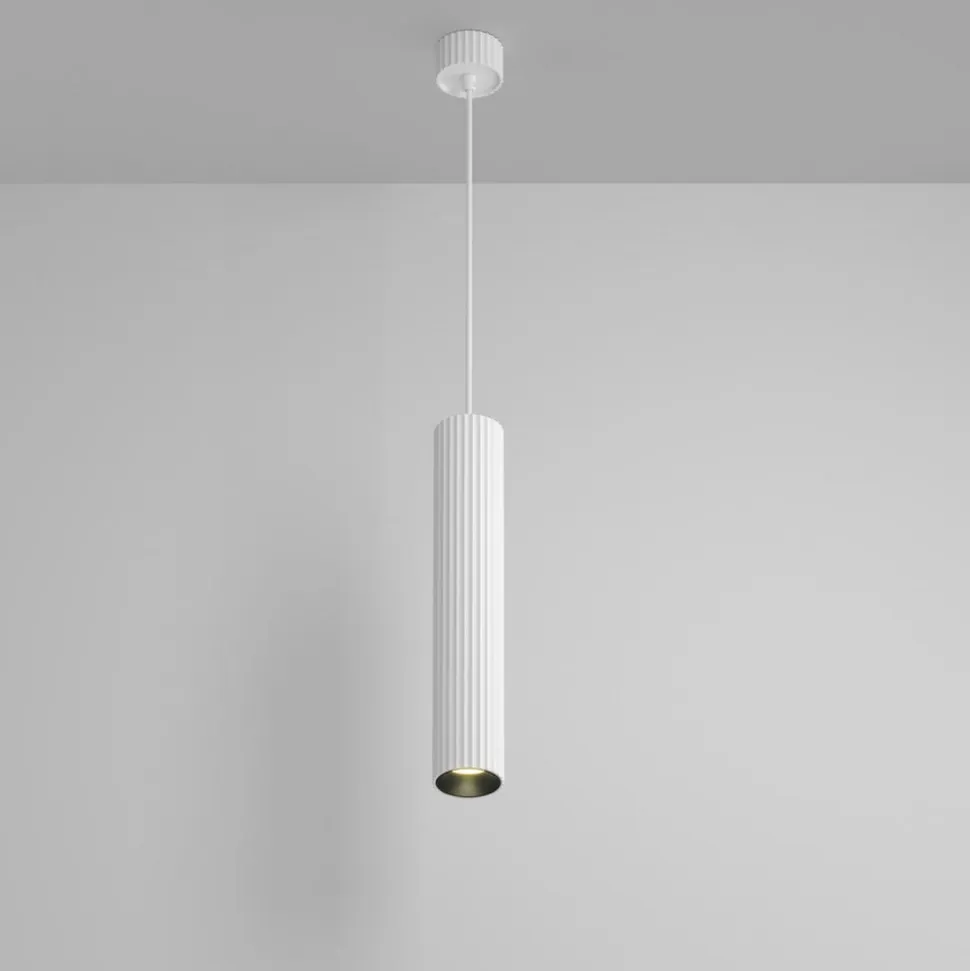 Maytoni hængelampe Calipso, hvid, Ø 5,6 cm, aluminium, GU10
