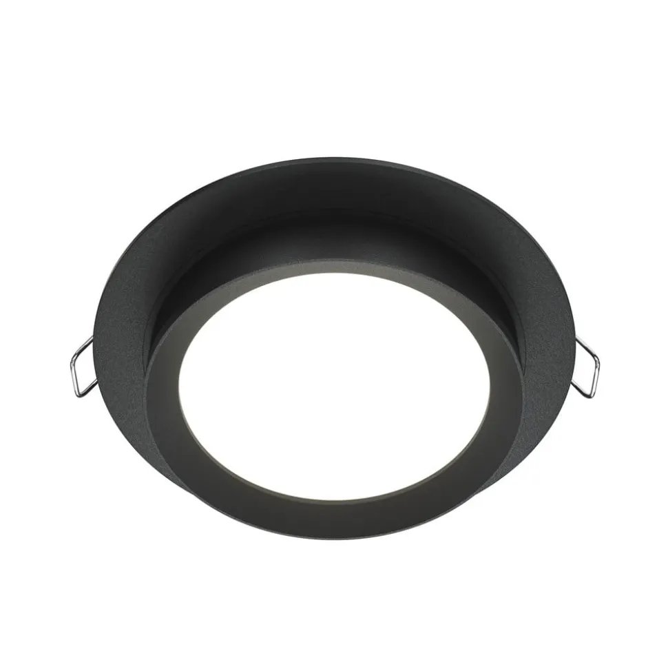 Maytoni Hoop indbygningslampe, rund, sort