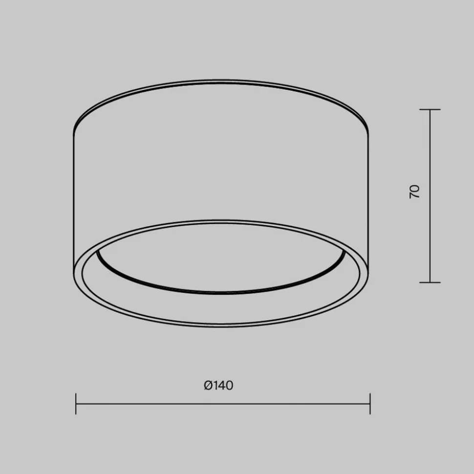Maytoni LED-downlight Vega, sort, Ø 14 cm, 15W, aluminium