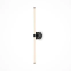 Maytoni LED-væglampe Axis, sort, længde 63 cm aluminium/akryl