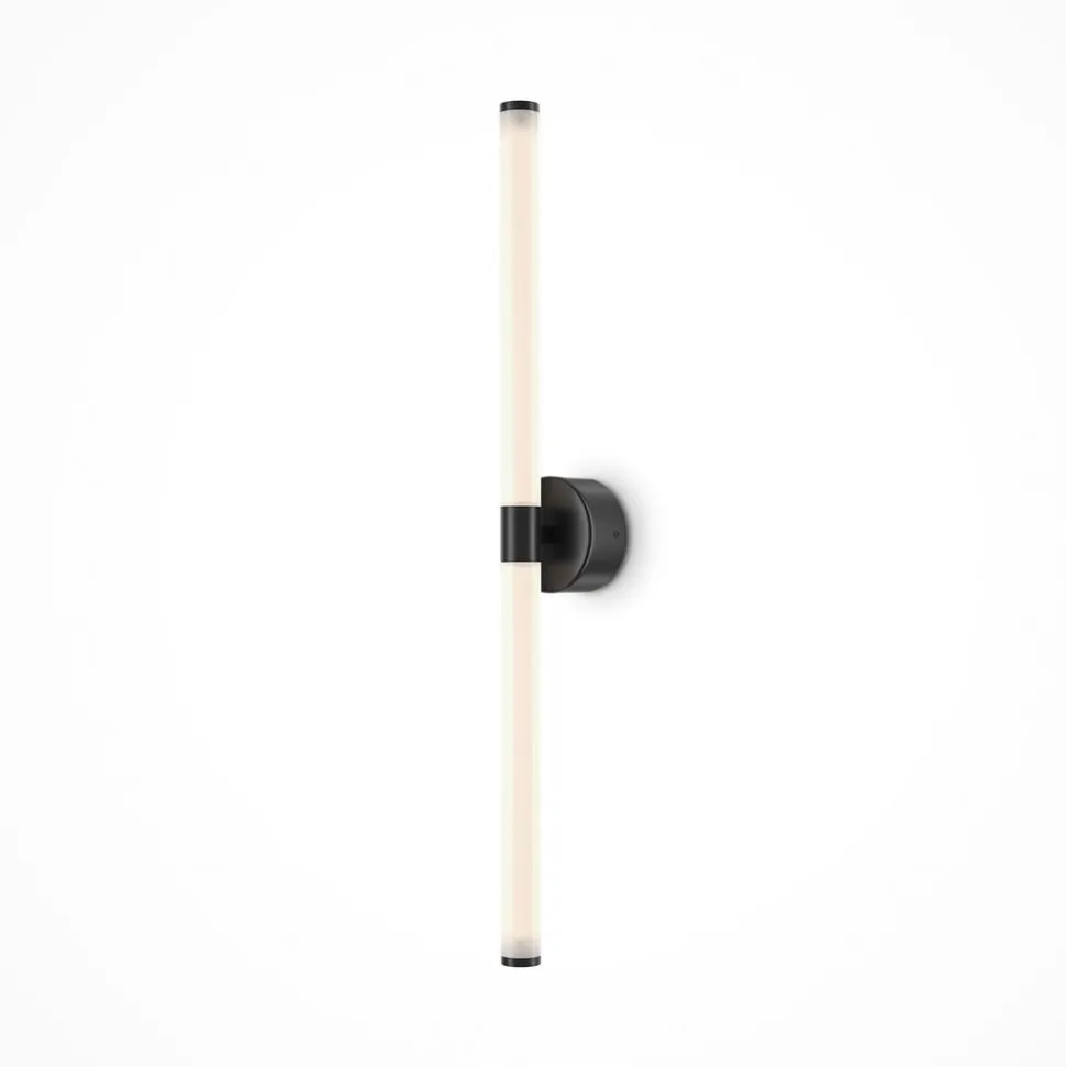 Maytoni LED-væglampe Axis, sort, længde 63 cm aluminium/akryl