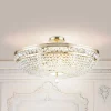 Maytoni loftlampe Ottilia, Ø 65 cm, guldfarvet, krystal