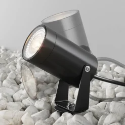Maytoni Scope spot med jordspyd, sort, aluminium, IP65