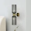 Maytoni væglampe Antic, 2 lyskilder, guld/grå, glas