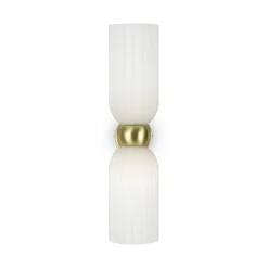 Maytoni væglampe Antic, 2 lyskilder, guld/hvid, glas